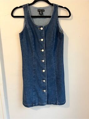 Sincerely Jules Blue Denim Button-Down Mini Dress